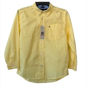 Tommy Hilfiger Yellow Button Down Shirt Size 6